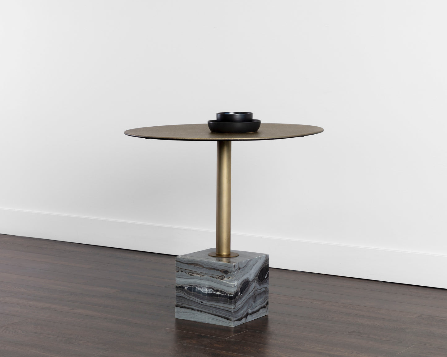 NAHLA KATA BISTRO TABLE - GREY MARBLE - 32"