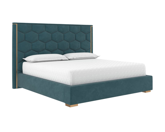 NAHLA ALISHA BED - KING - MEG DUSTY TEAL