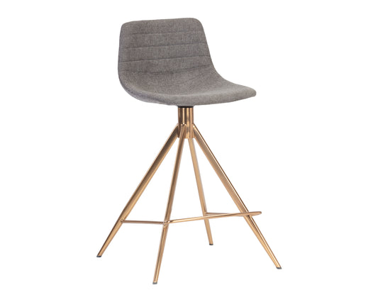 NAHLA ANDRES SWIVEL COUNTER STOOL - BELFAST KOALA GREY