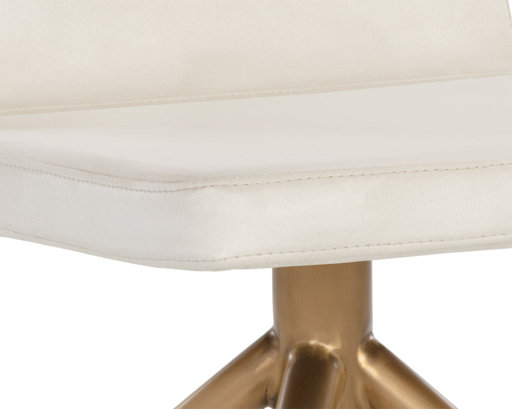 NAHLA HILDA SWIVEL DINING CHAIR - VIENNA CREAM