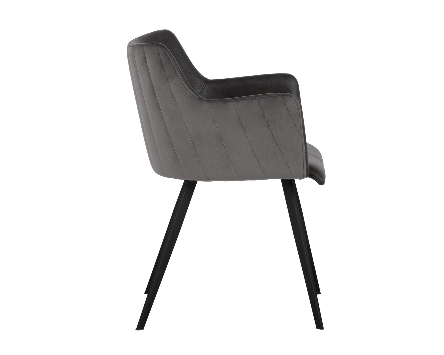 NAHLA GRIFFIN DINING ARMCHAIR - TOWN GREY / ROMAN GREY