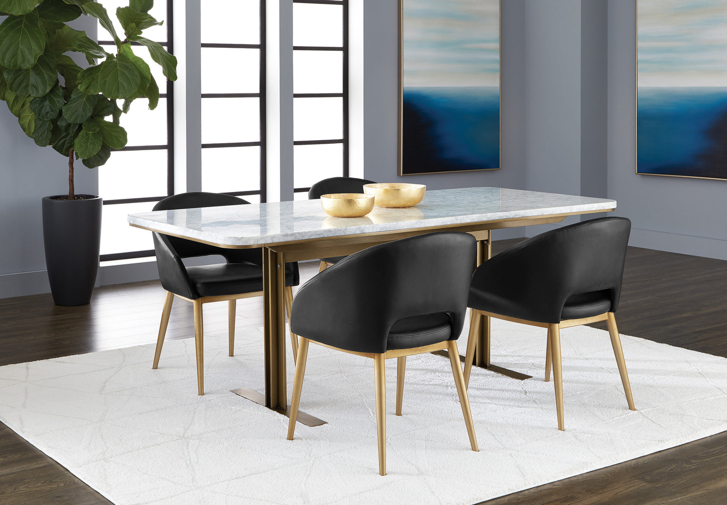 NAHLA AMBROSIA DINING TABLE - 79"