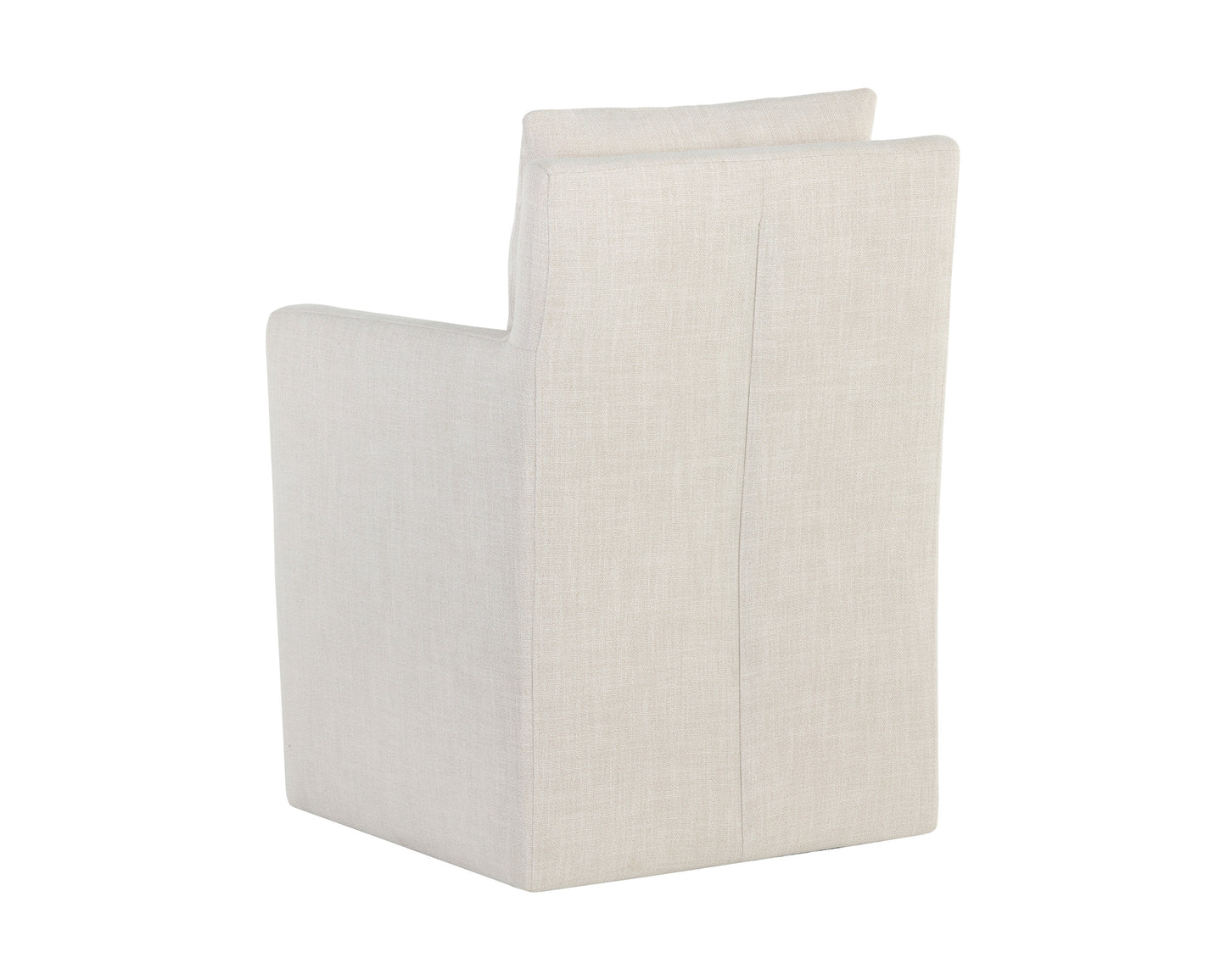 NAHLA GLENROSE WHEELED DINING ARMCHAIR - EFFIE LINEN