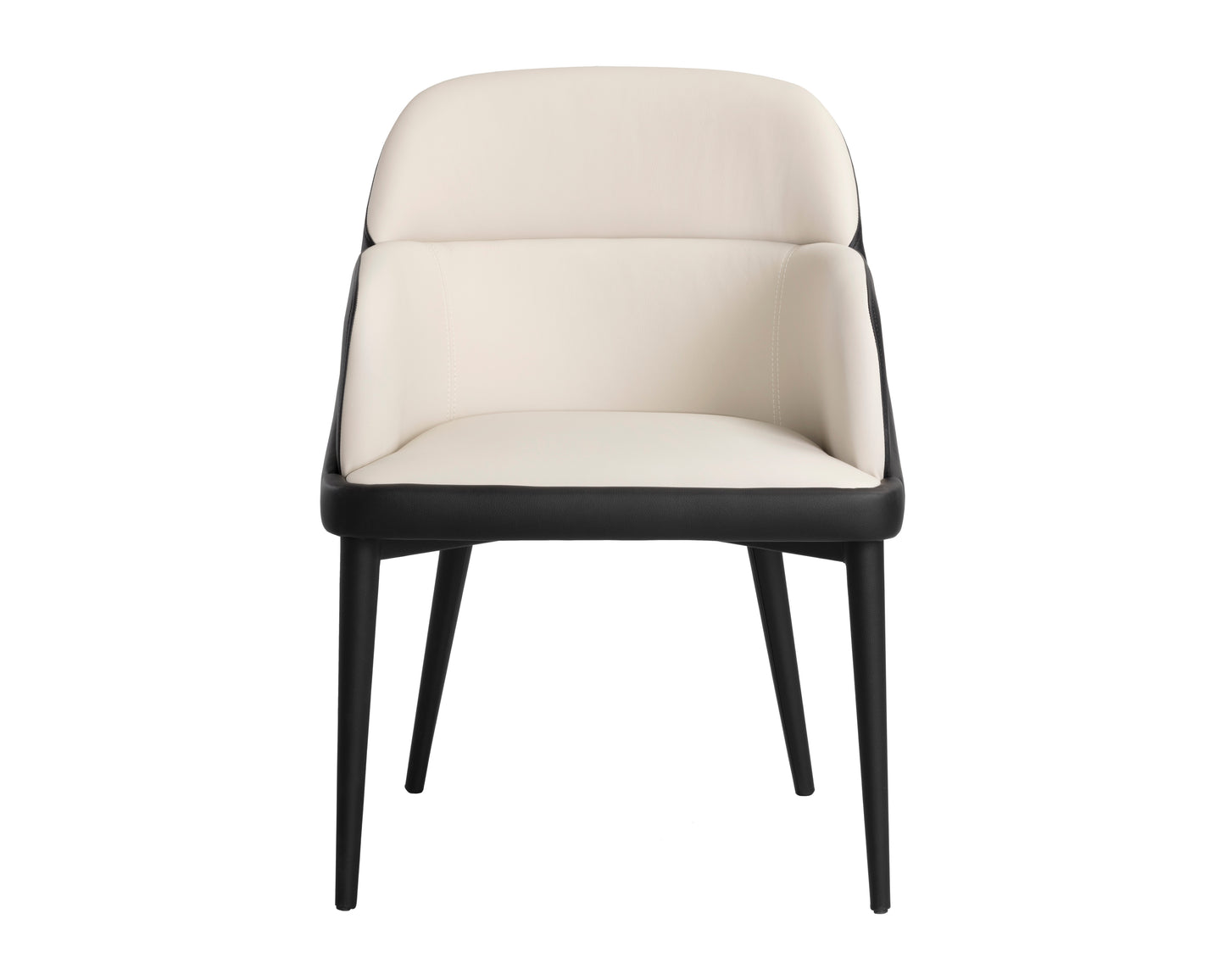 NAHLA HAGAN DINING ARMCHAIR - DILLON CREAM / DILLON BLACK