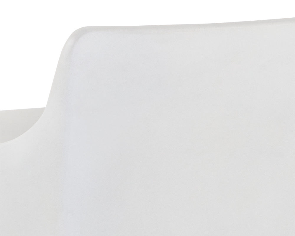 NAHLA LEDGER STOOL - WHITE