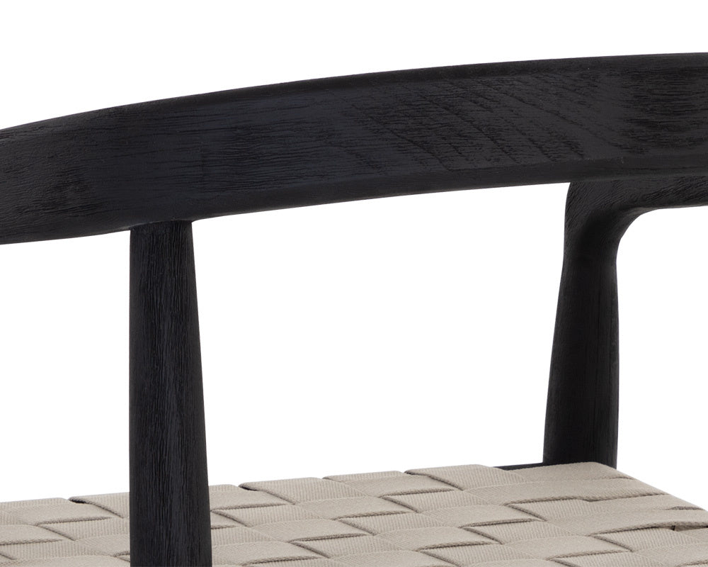 NAHLA CAYMAN DINING ARMCHAIR - CHARCOAL