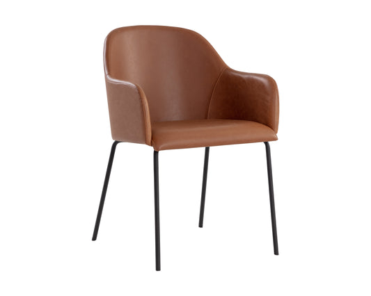NAHLA HENSLEY DINING ARMCHAIR - HAZELNUT