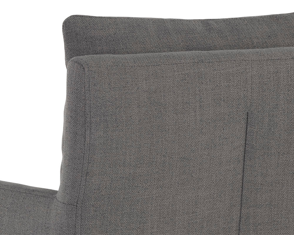 NAHLA GLENROSE WHEELED DINING ARMCHAIR - EFFIE SMOKE