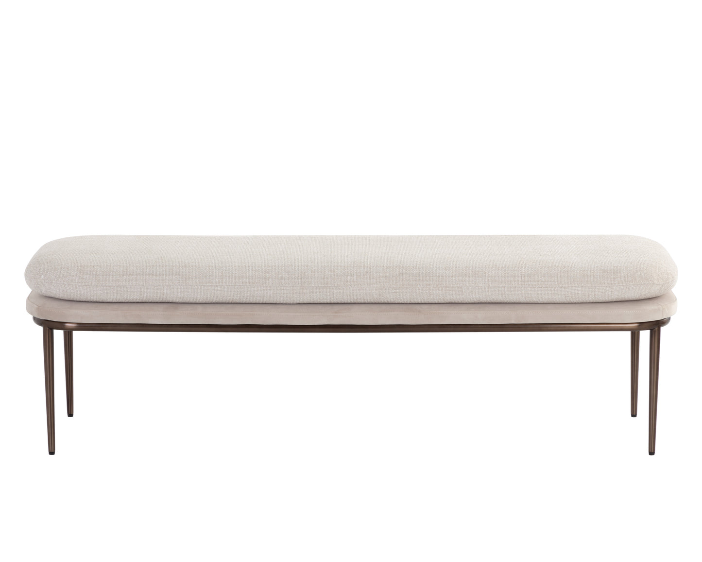 NAHLA KOFFI BENCH - DARK BRONZE - CHACHA CREAM / MEG TAUPE