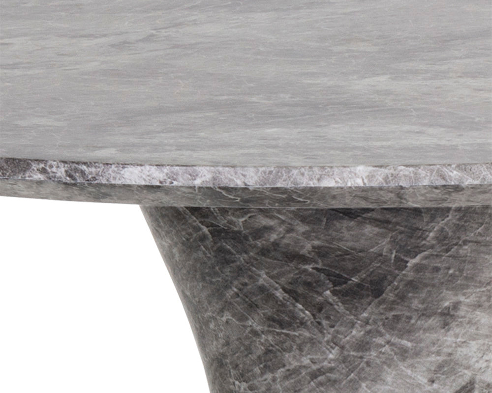 NAHLA SHELBURNE COUNTER TABLE - MARBLE LOOK - GREY