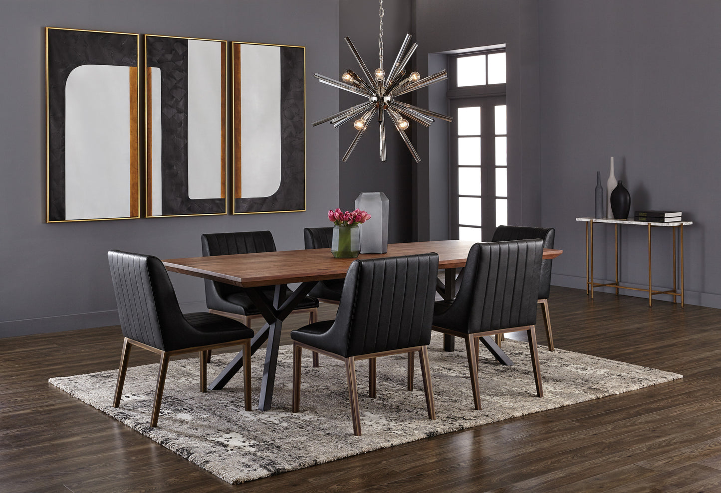 NAHLA HALDEN DINING CHAIR - VINTAGE BLACK