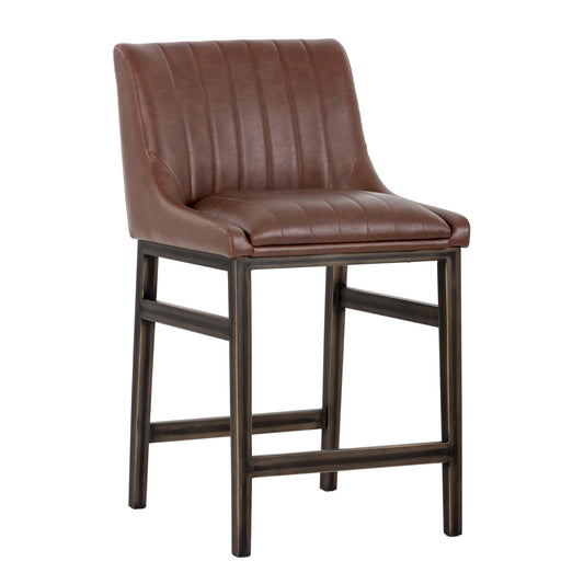 NAHLA HALDEN COUNTER STOOL - VINTAGE COGNAC