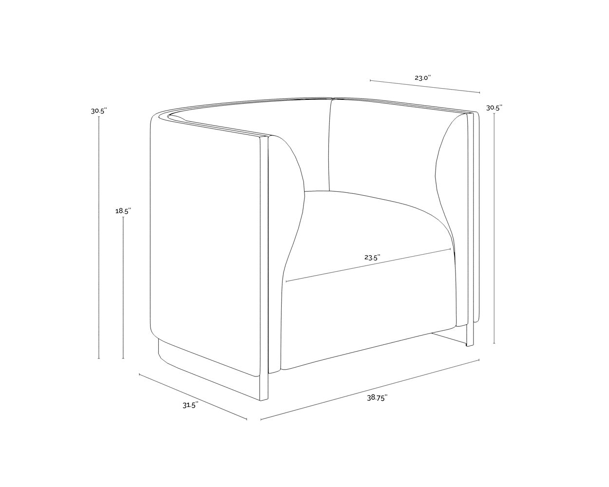 NAHLA LARRON ARMCHAIR - RHEA LIGHT BARLEY