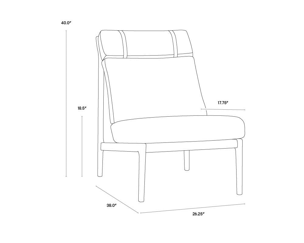 NAHLA ELANOR LOUNGE CHAIR - LIGHT OAK - ALTRO WHITE