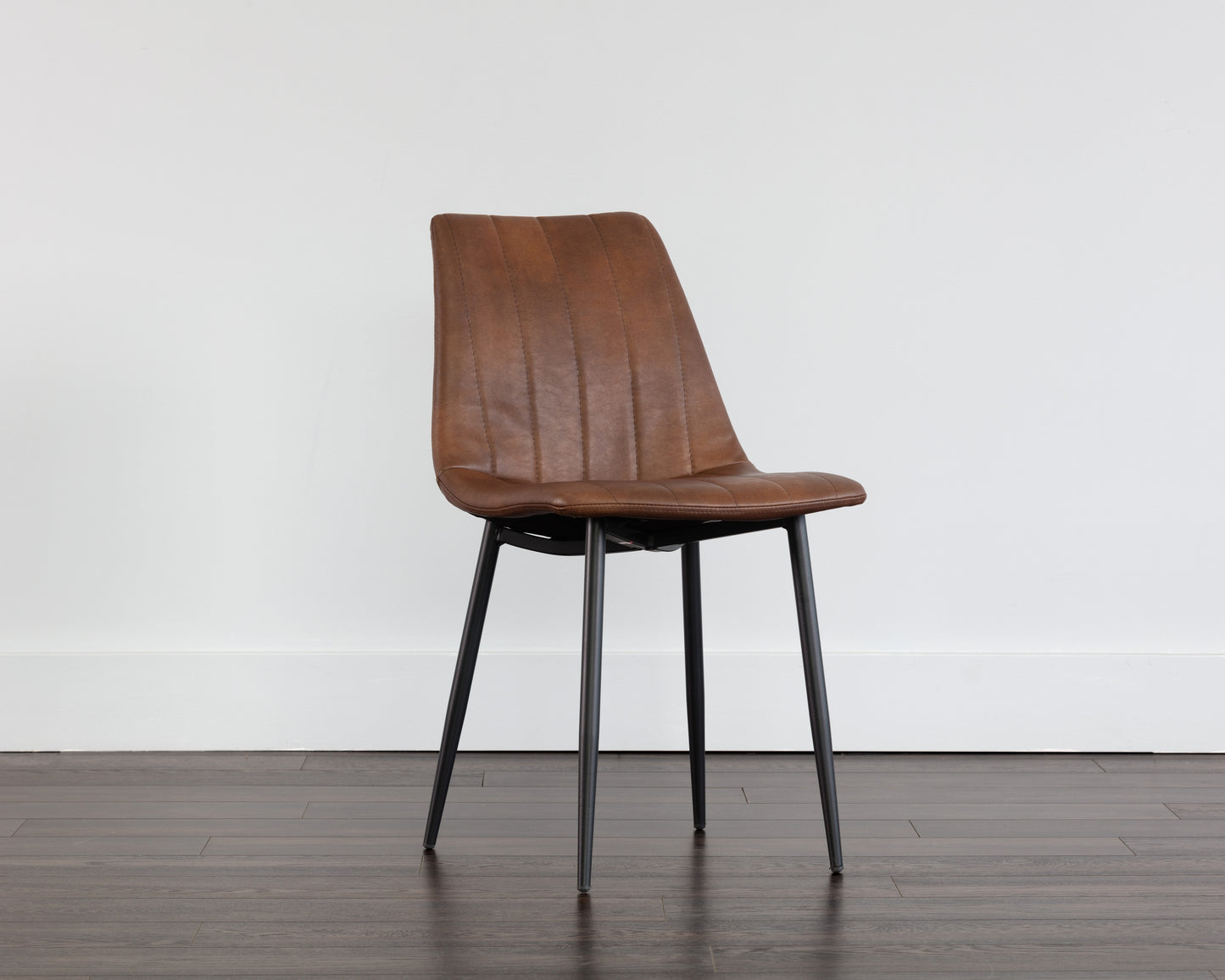 NAHLA DREW DINING CHAIR - BLACK - BRAVO COGNAC