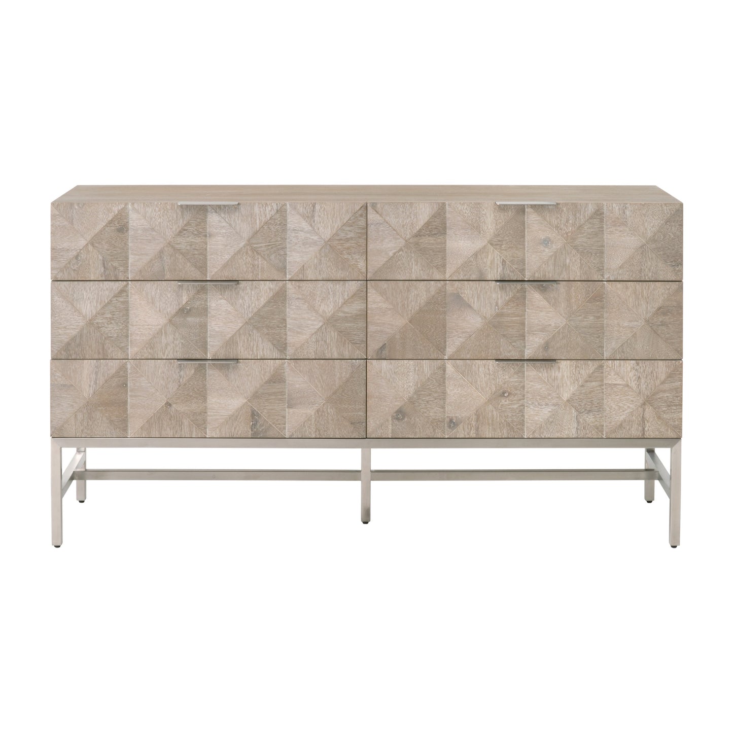 6152.NG/BSTL - Natural Gray Acacia, Brushed Stainless Steel