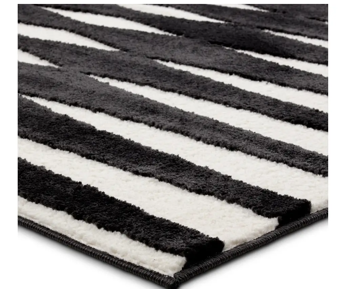 CALIX, Diamond-Striped Pattern Reminiscent of Zebra Print Rug