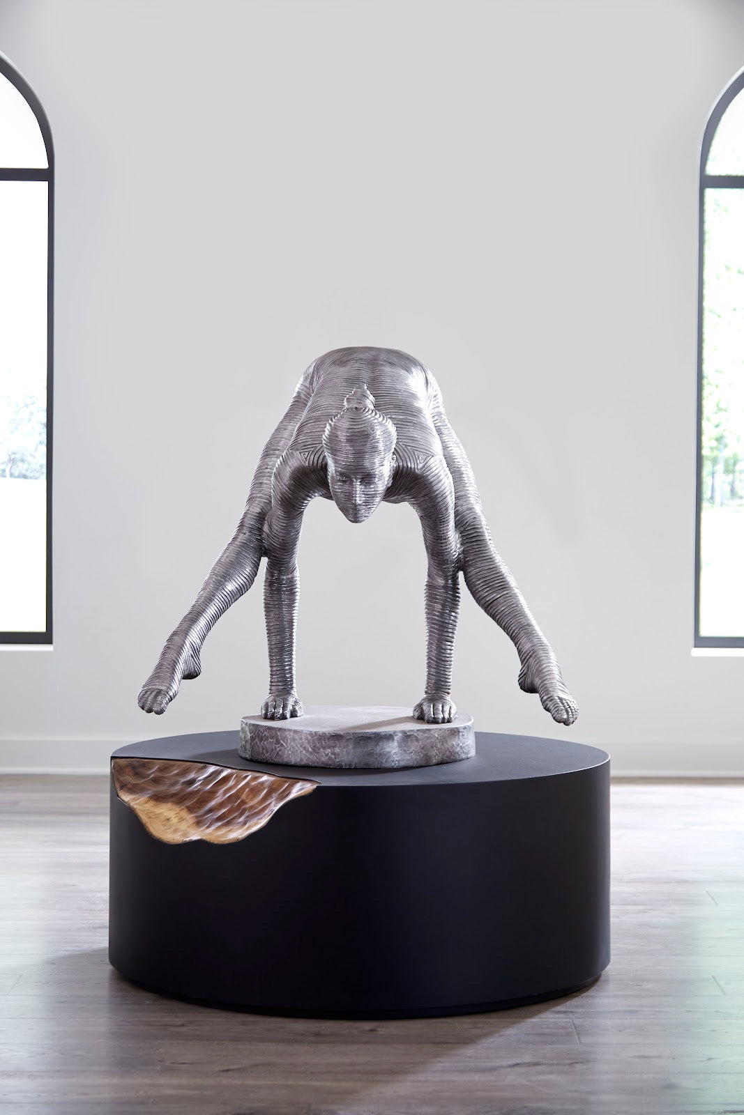 Balancing Body Sculpture, Aluminum