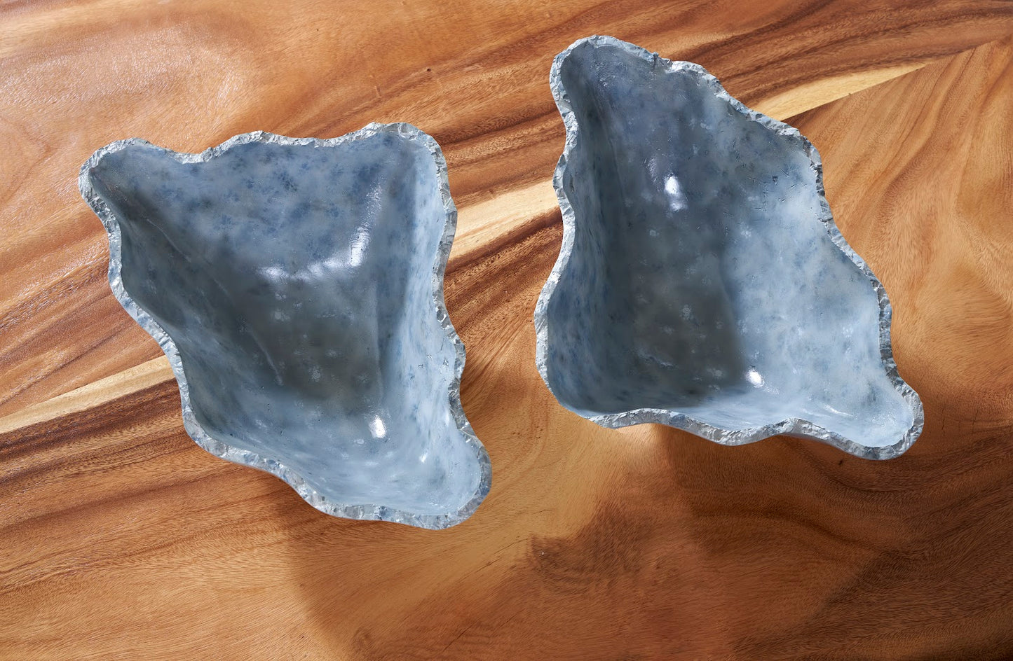 Cast Blue Onyx Bowl, Faux Finish, Narrow