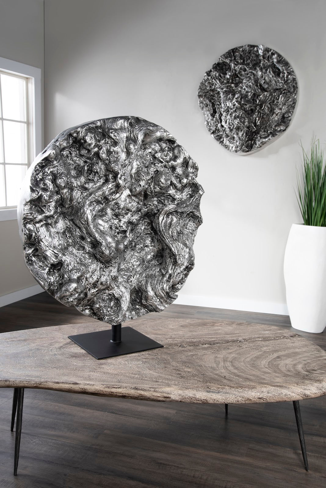 Cast Root Swirling Wall Sculpture