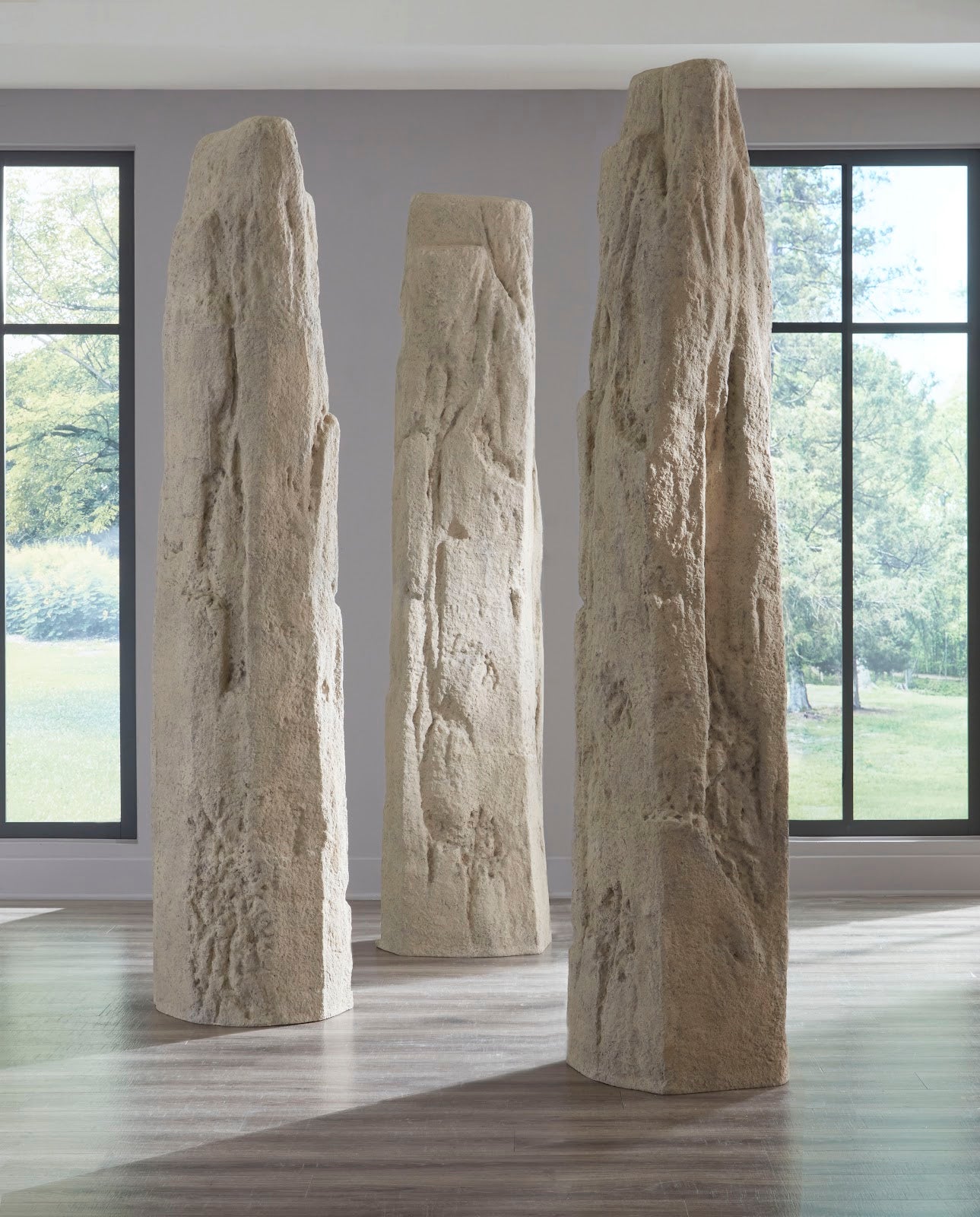 Cast Colossal Splinter Stone Sculpture, Roman Stone