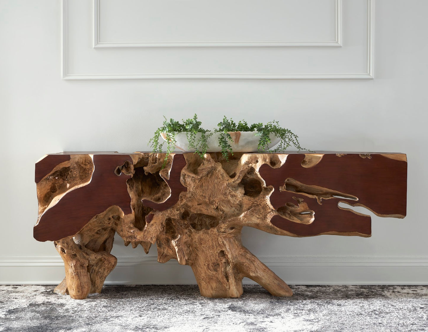 Freeform Console Table, Faux Bois, LG