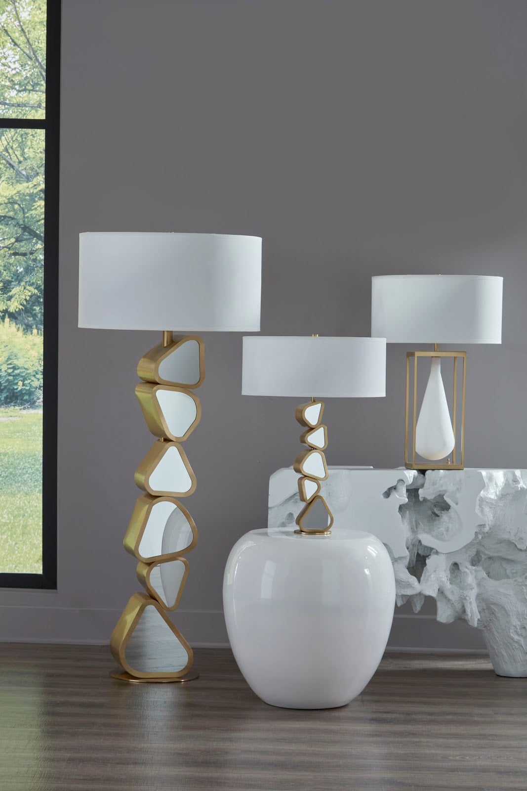 Freeform Console Table, Gel Coat White, LG