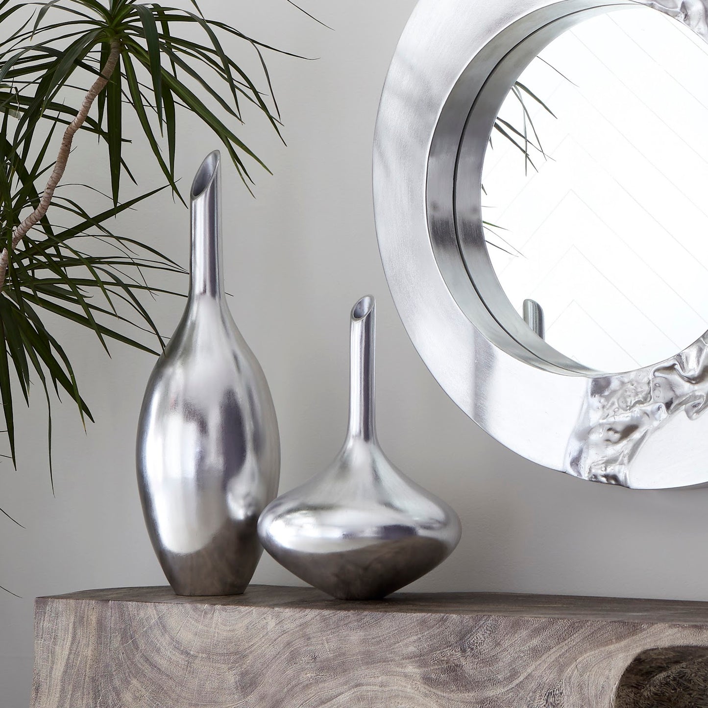 Julian Vase, Silver Leaf