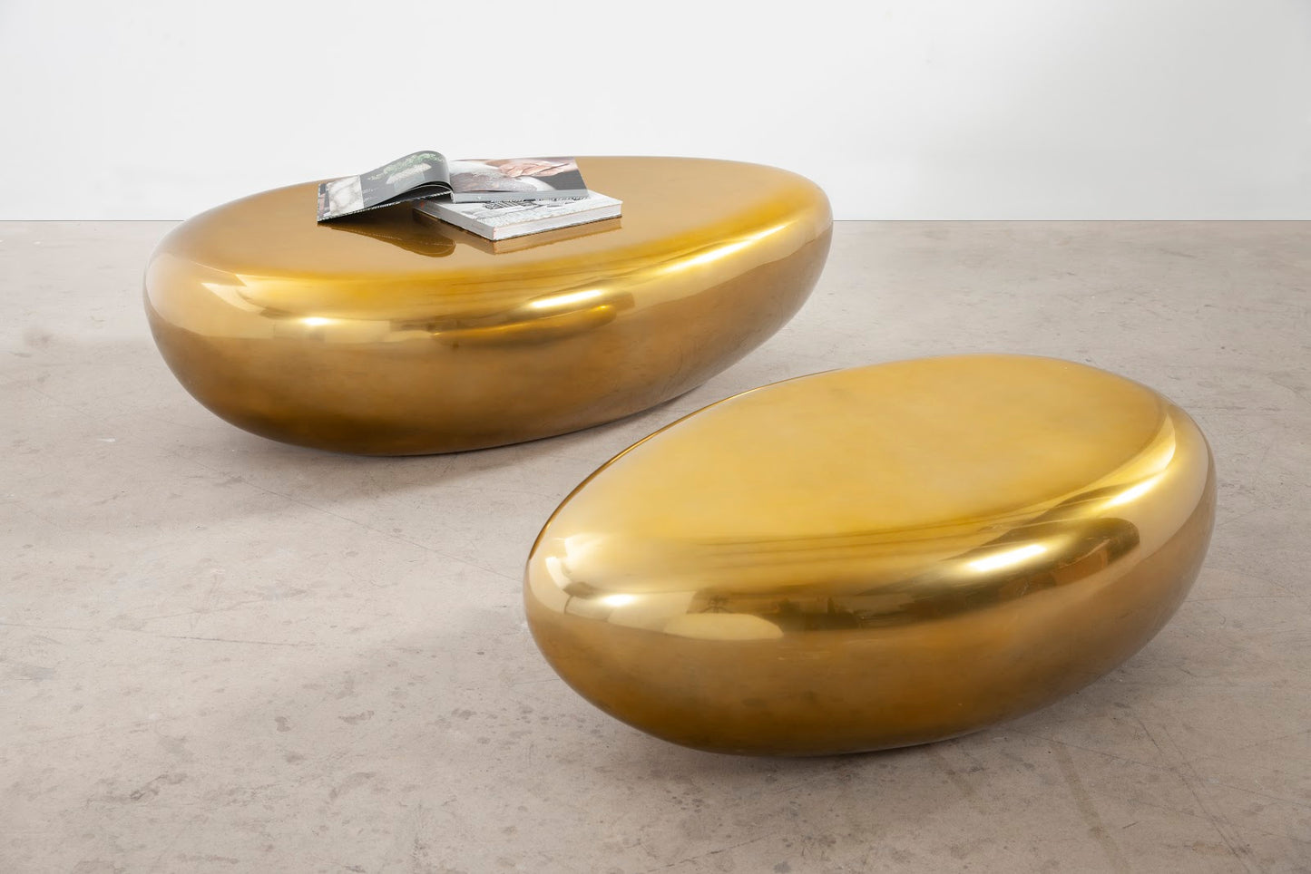 River Stone Coffee Table, Liquid Gold, Large