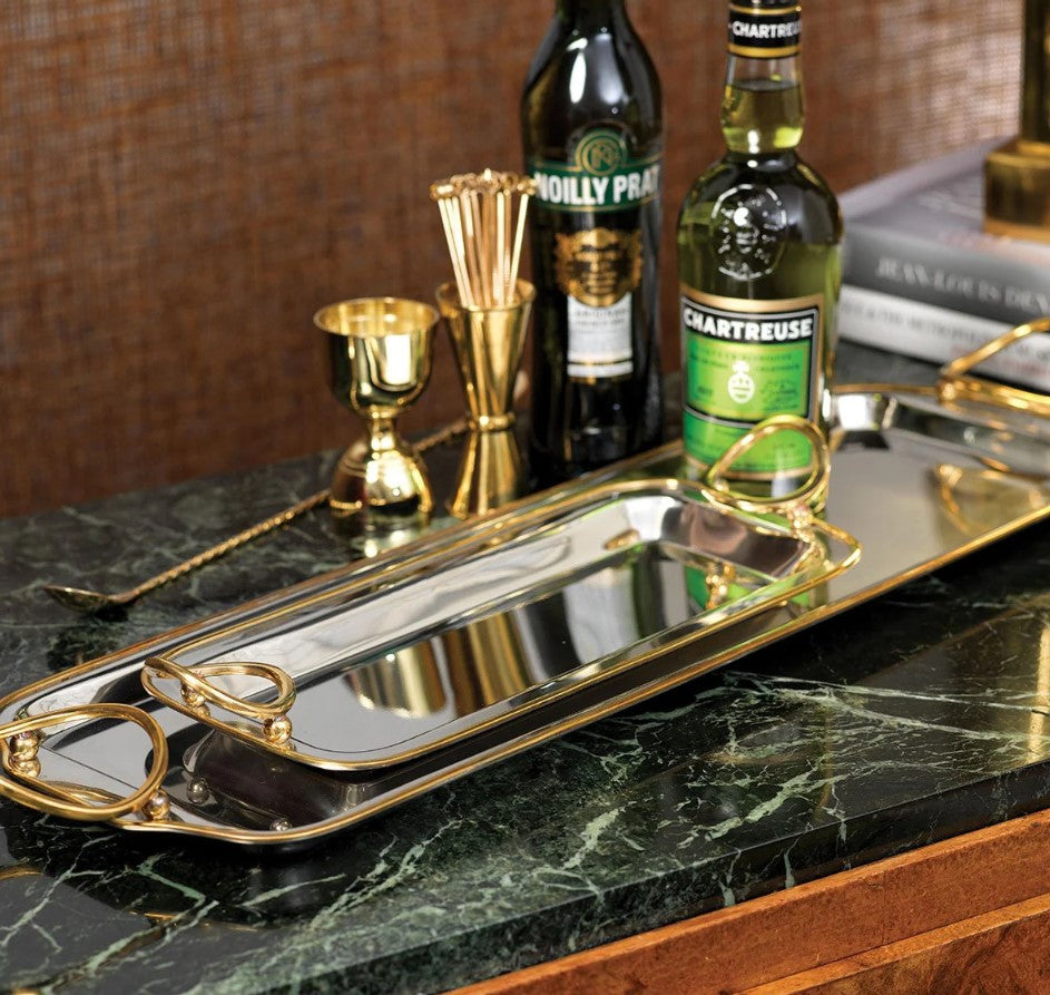 Polished Nickel and Gold Precious Tray
