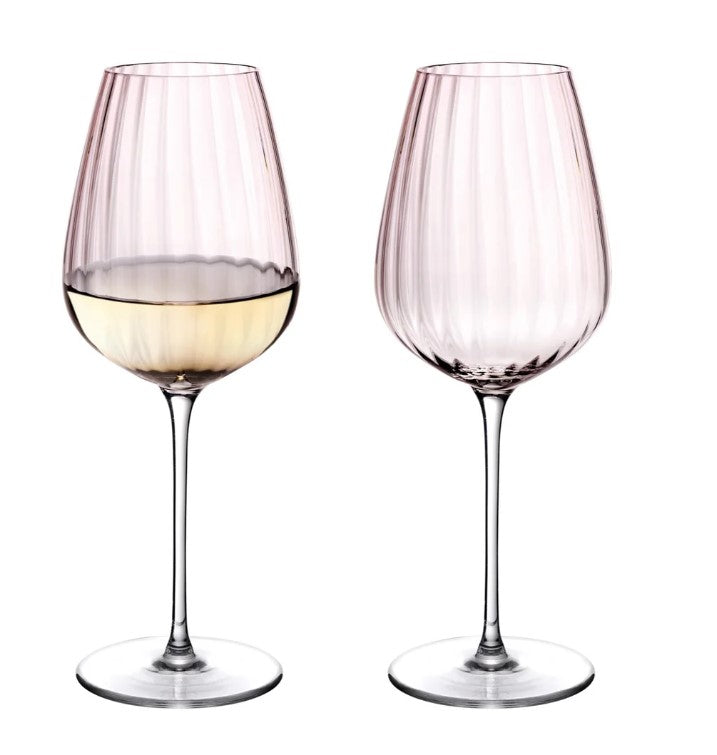 Round Up Dusty Rose Set of 2 White wine glasses
