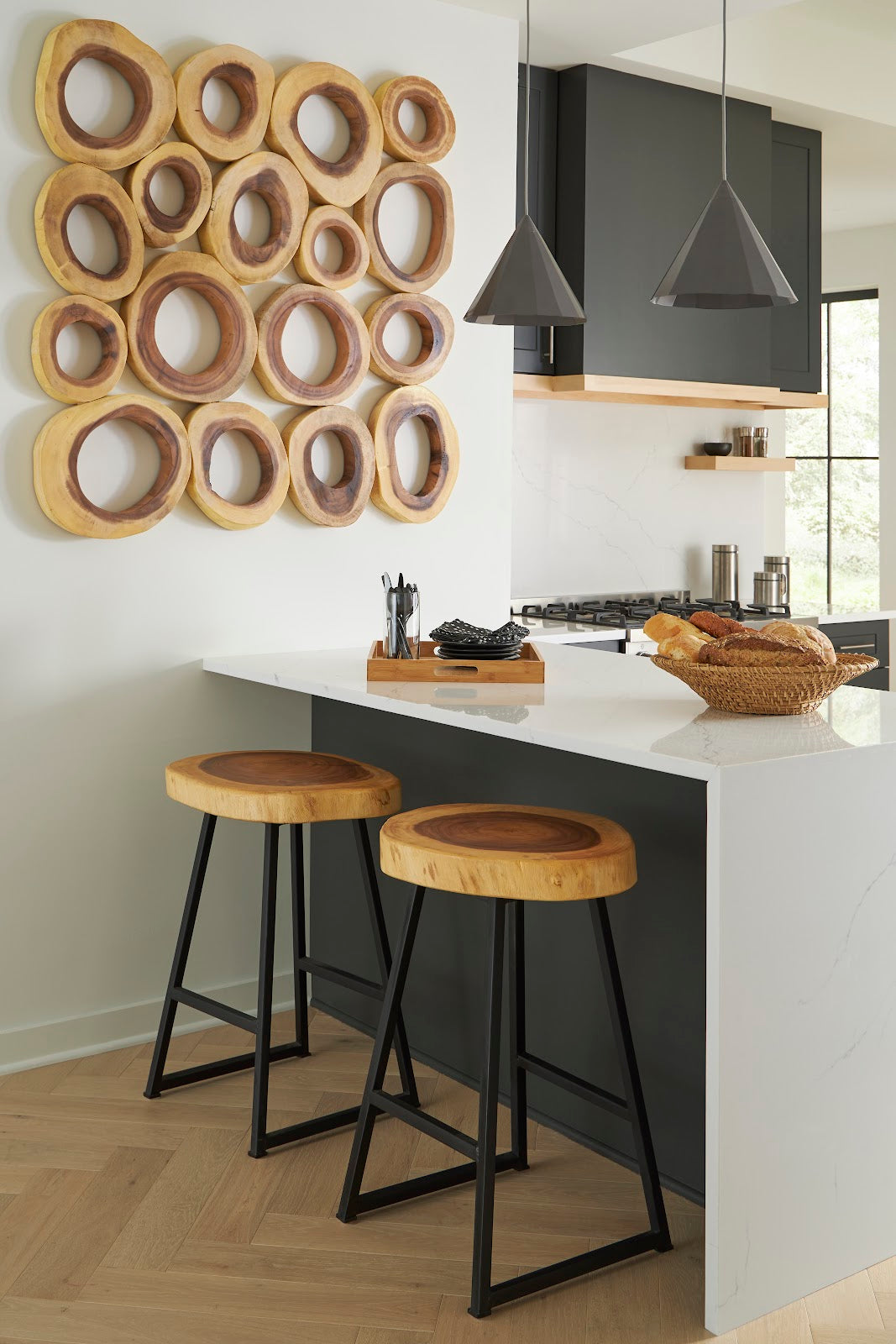 Chuleta Round Bar Stool, Natural