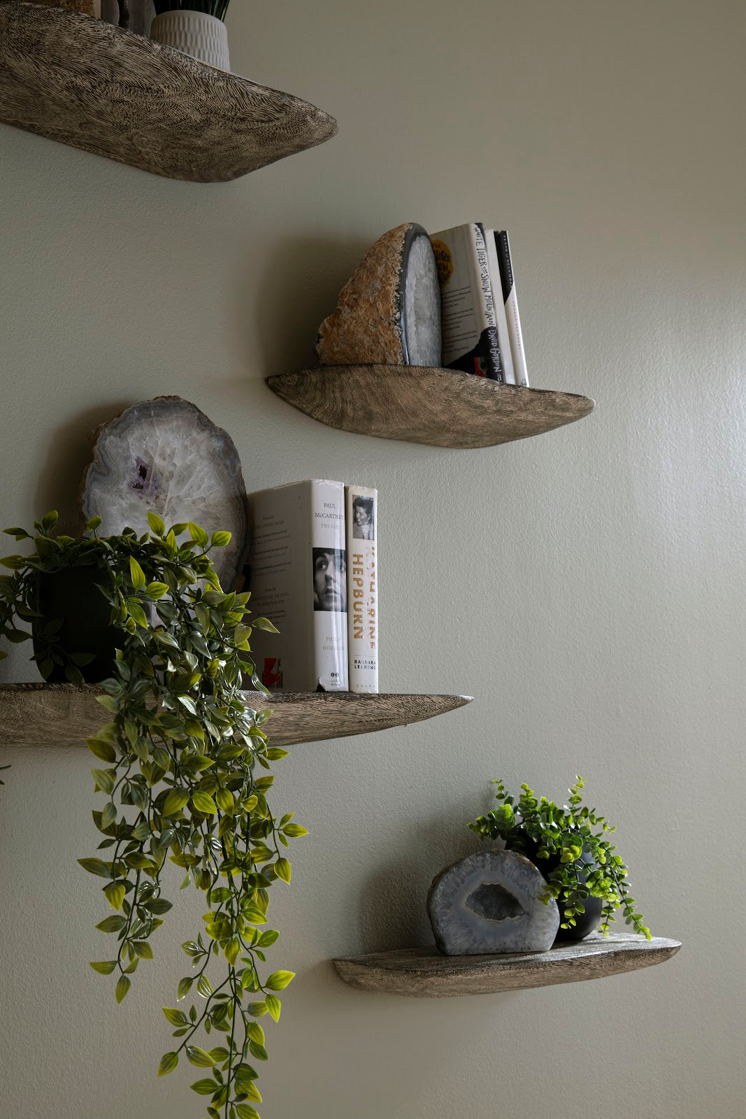 Floating Wall Shelf, Gray Stone, Large