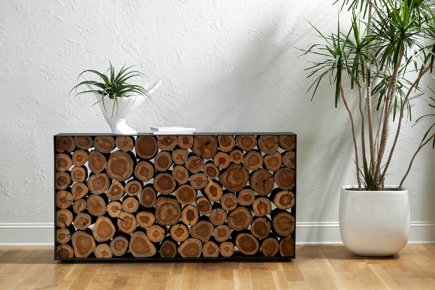 Boscage Console Table, Iron Frame