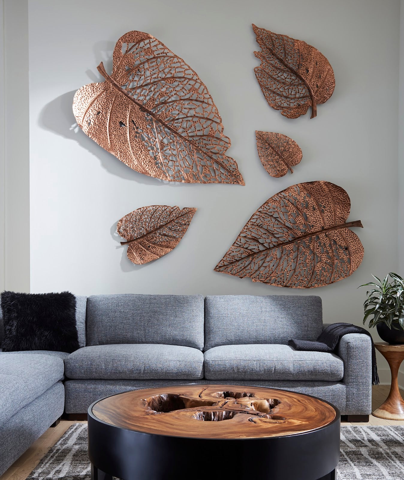 Birch Leaf Wall Art, Copper, XL