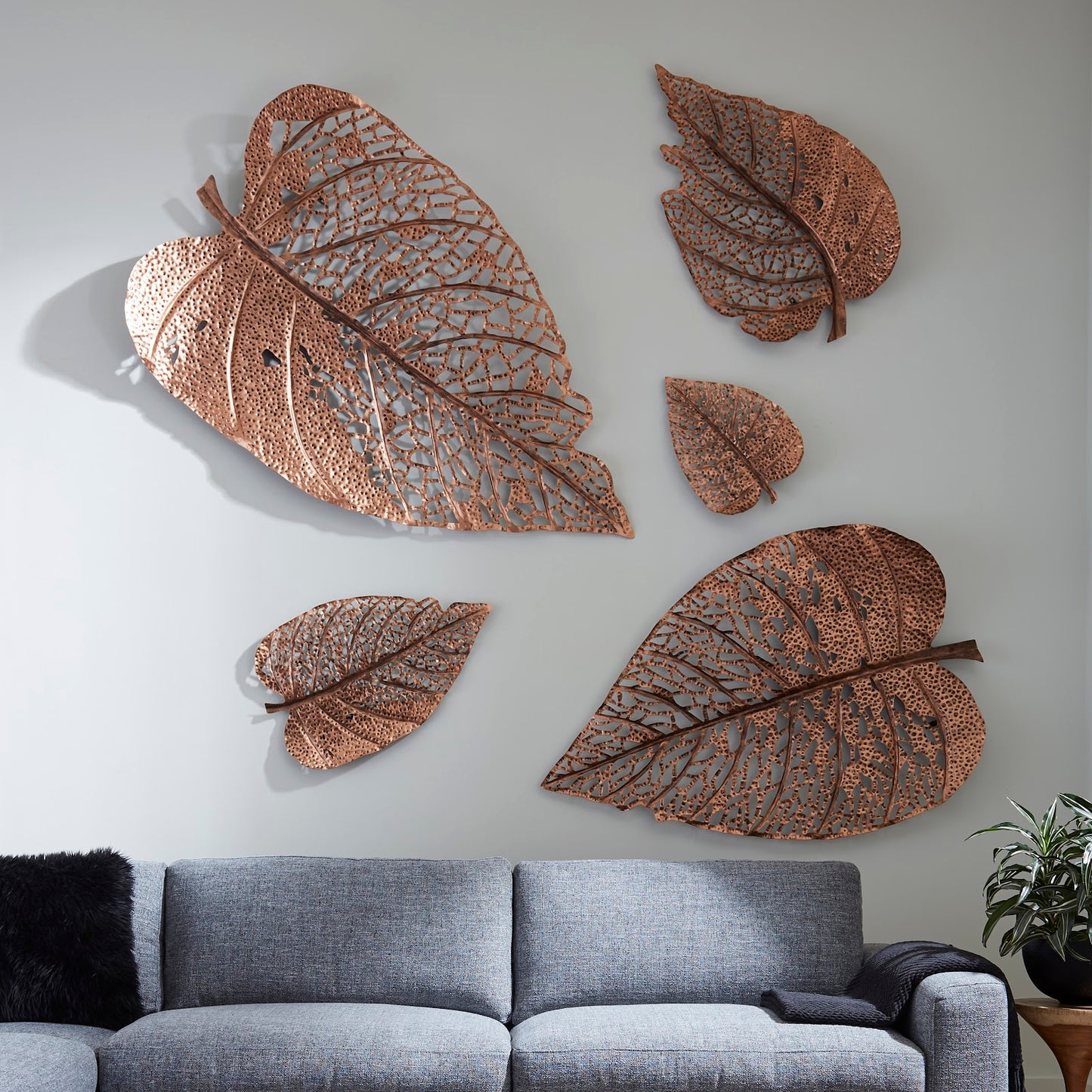 Birch Leaf Wall Art, Copper, XL