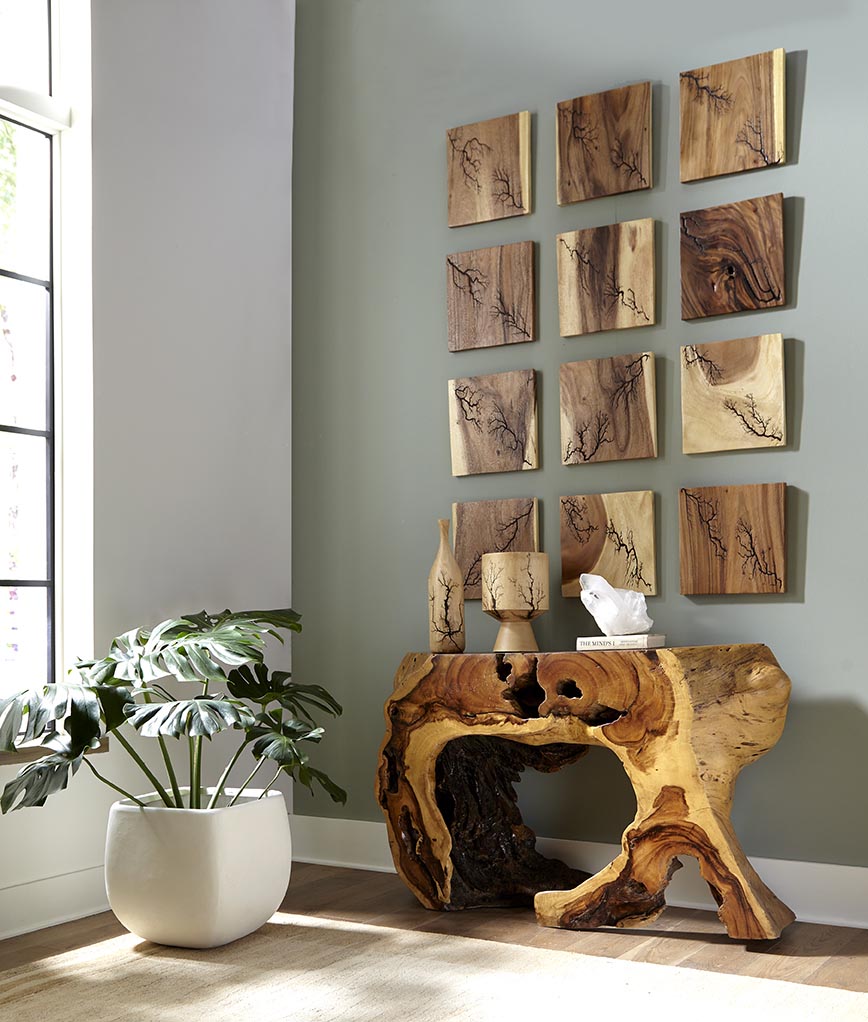 Lightning Wall Tile, Chamcha Wood