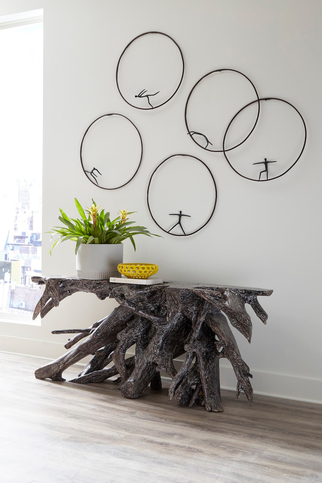 Olympic Figure in Iron Ring, Black, Rust, Style D