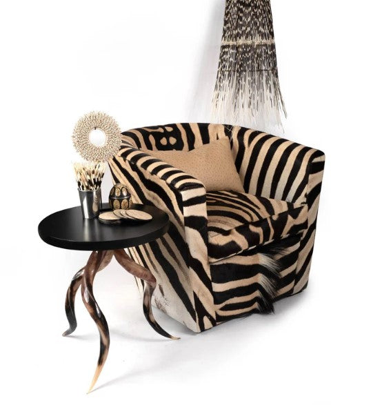 Zebra Hide Tub Chair