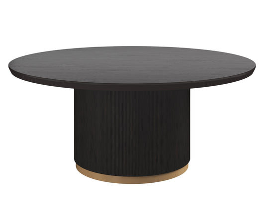 NAHLA KALLA DINING TABLE - ROUND - CHARCOAL - 68"