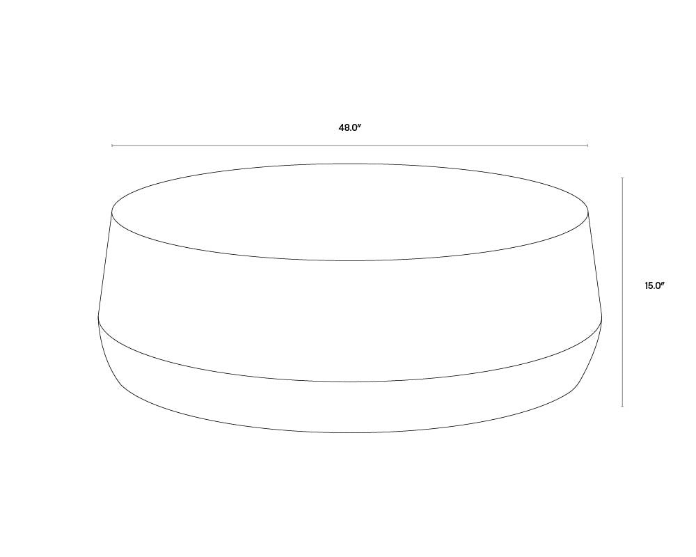 NAHLA CREED COFFEE TABLE - LARGE - GUNMETAL