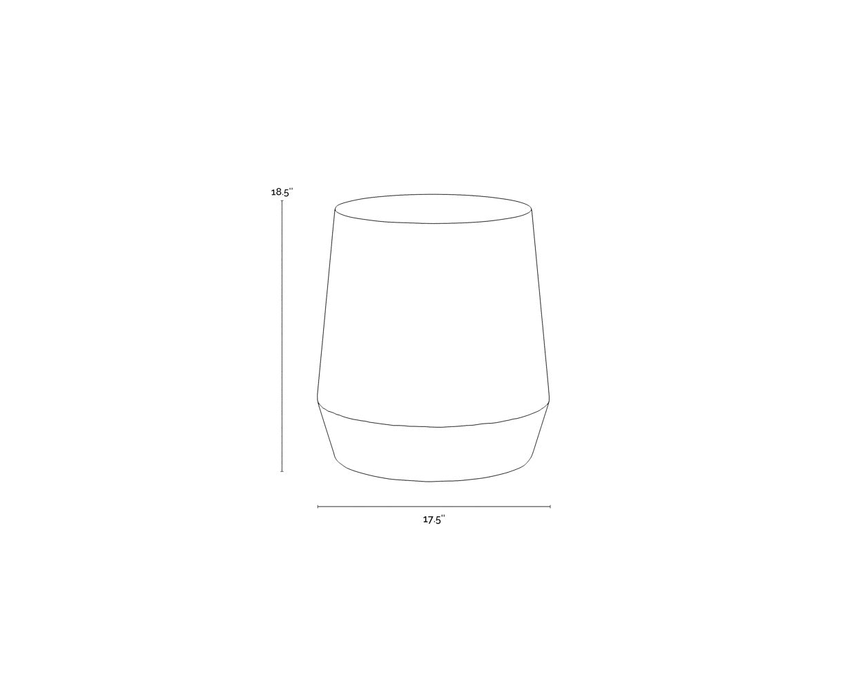 NAHLA CREED END TABLE - GUNMETAL