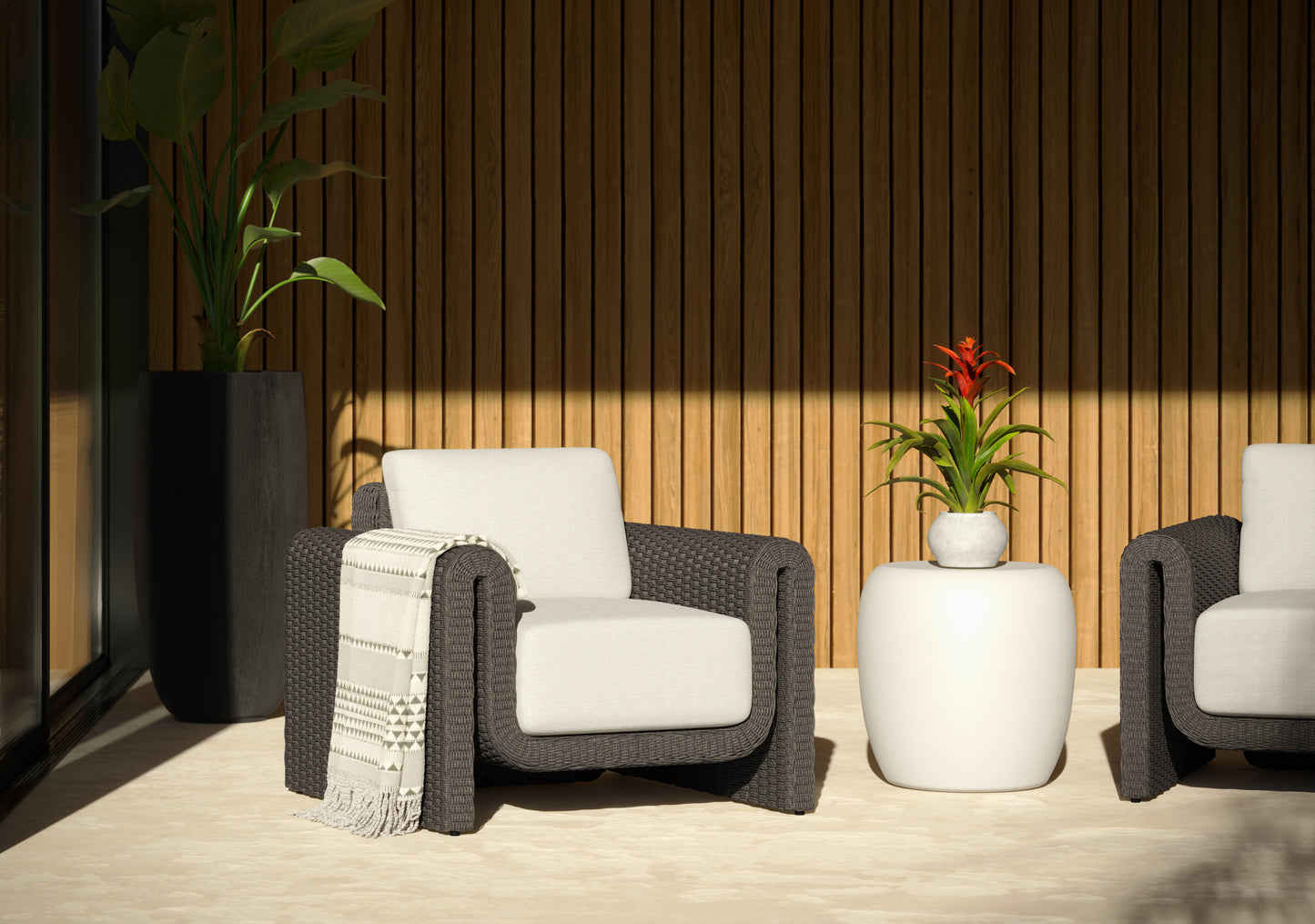 NAHLA IOLITE END TABLE - WHITE