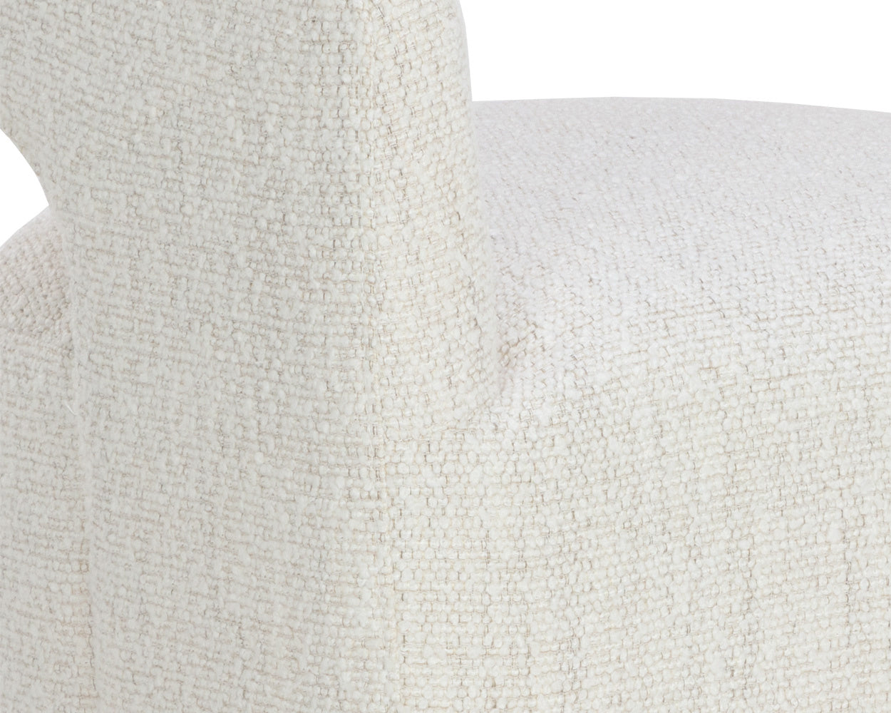 NAHLA LLORET WHEELED DINING ARMCHAIR - MERINO PEARL