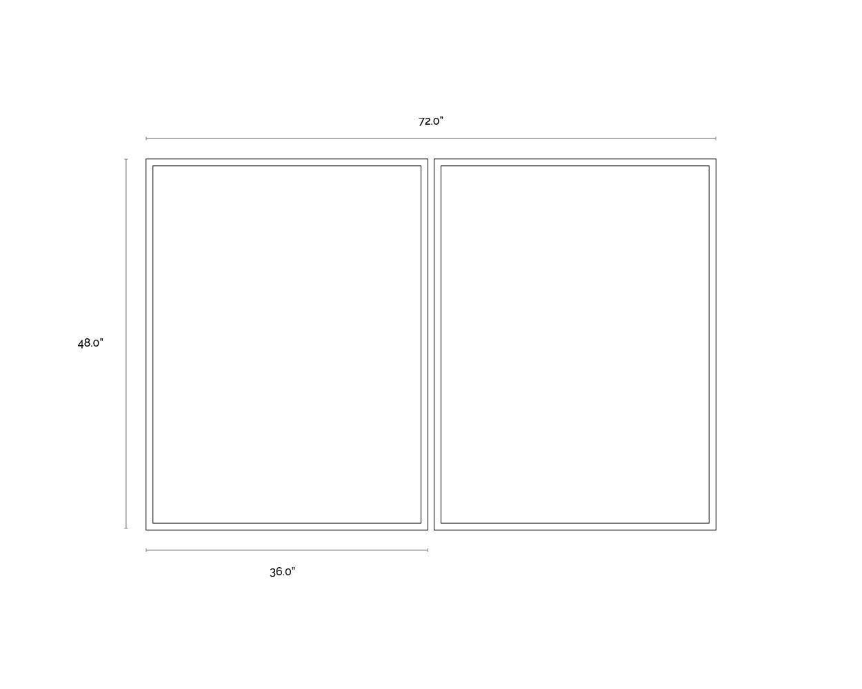 NAHLA LAKESIDE VIEWS (SET OF 2) - 36" X 48" - BLACK FLOATER FRAME