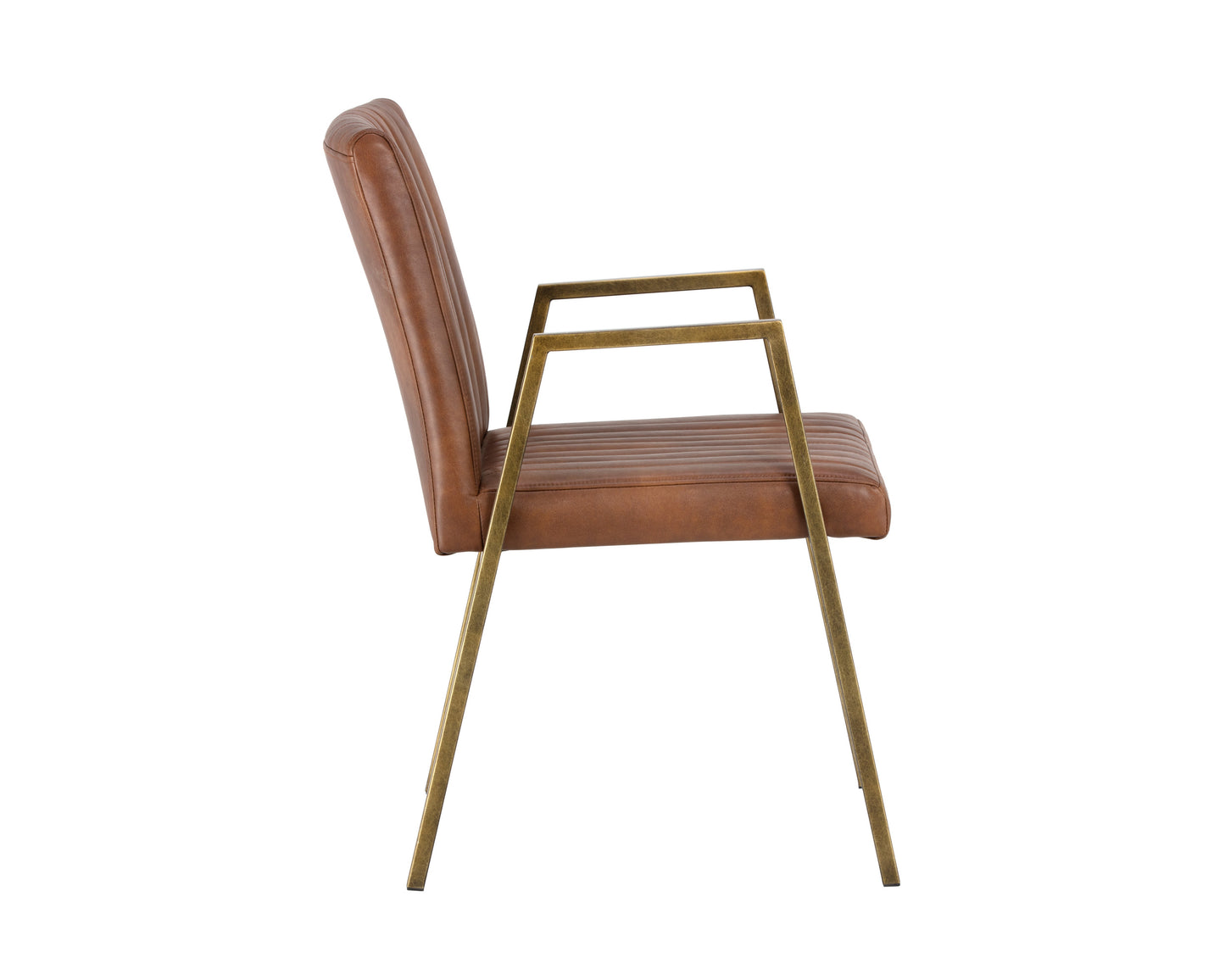 NAHLA HOMER DINING ARMCHAIR - BRAVO COGNAC