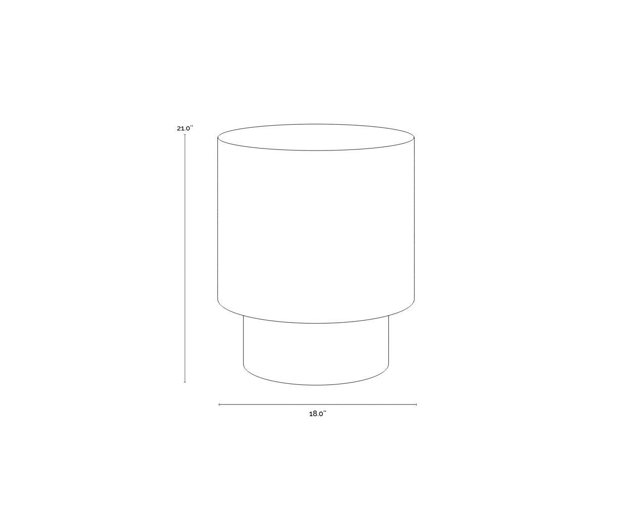 NAHLA BERNABY END TABLE - GUNMETAL