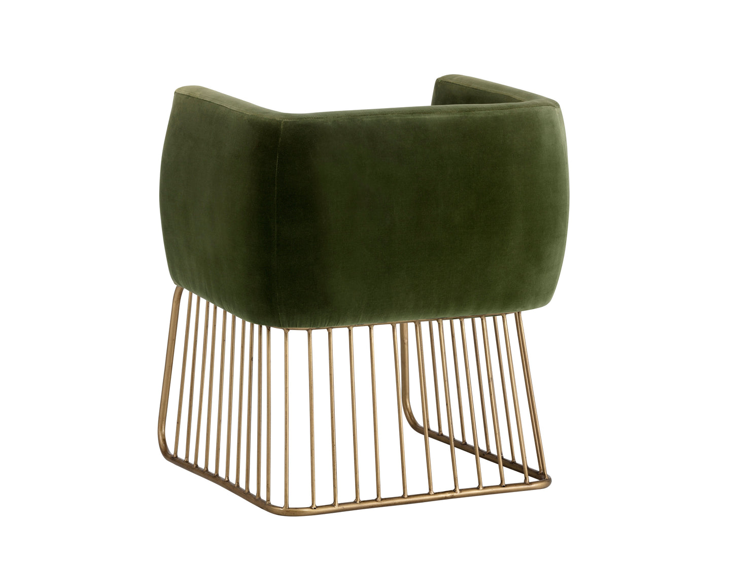 NAHLA GALA DINING ARMCHAIR - FOREST GREEN