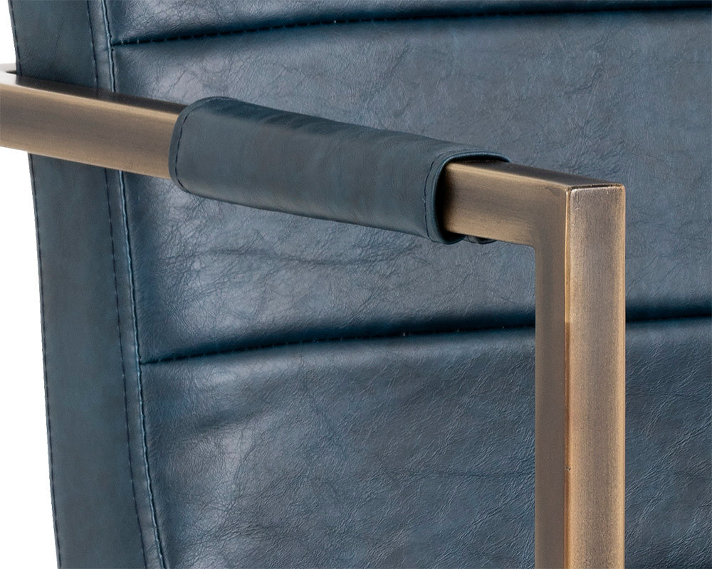 NAHLA JAFAR DINING ARMCHAIR - VINTAGE BLUE