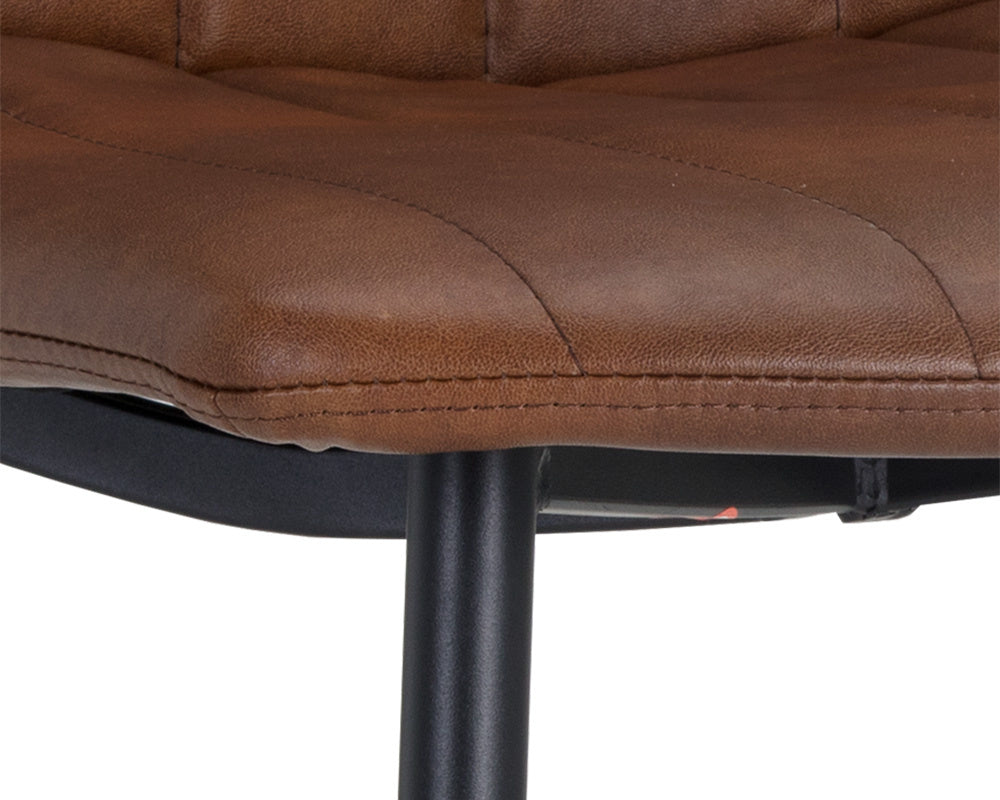 NAHLA DREW DINING CHAIR - BLACK - BRAVO COGNAC